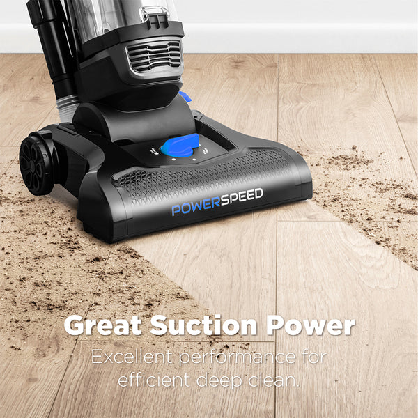 Eureka PowerSpeed Lightweight Upright Vacuum Cleaner for Carpet and Hard Floor, Powerful Bagless Upright Vacuum Cleaner for Home Pets, NEU181A, Blue