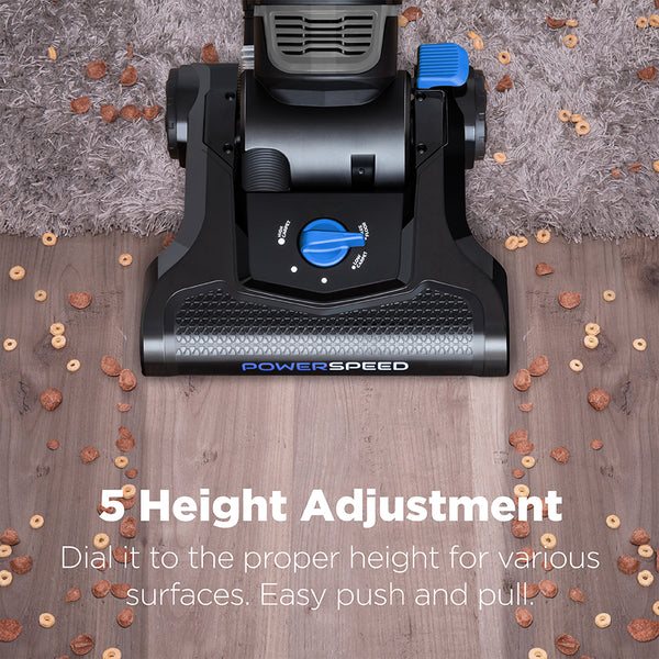 Eureka PowerSpeed Lightweight Upright Vacuum Cleaner for Carpet and Hard Floor, Powerful Bagless Upright Vacuum Cleaner for Home Pets, NEU181A, Blue