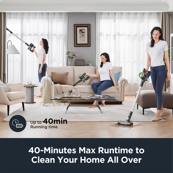 RapidClean Ultra NEC370GR – Cordless Stick Vacuum with LED & Long Run-Time