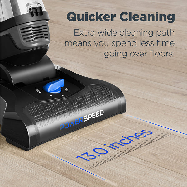 Eureka PowerSpeed Lightweight Upright Vacuum Cleaner for Carpet and Hard Floor, Powerful Bagless Upright Vacuum Cleaner for Home Pets, NEU181A, Blue