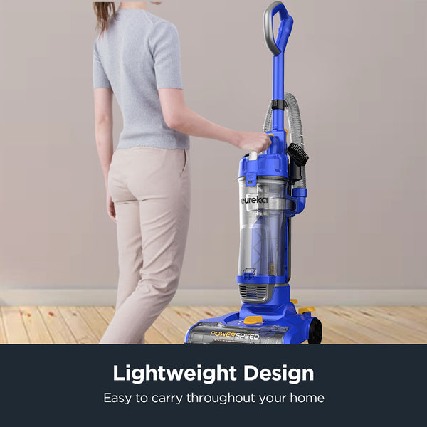Eureka NEU182A PowerSpeed Bagless Upright Vacuum Cleaner, Lite, Blue
