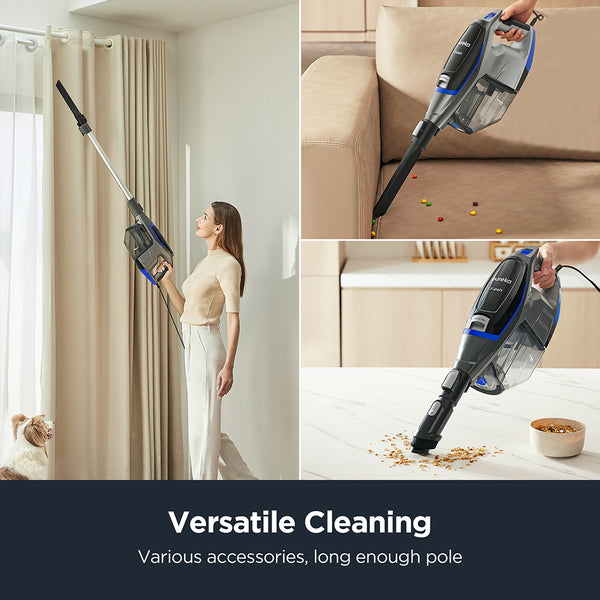 Flash NES520BL – Corded Stick Vacuum for Powerful Multi-Surface Cleaning
