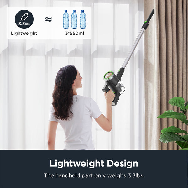 RapidClean Ultra NEC370GR – Cordless Stick Vacuum with LED & Long Run-Time