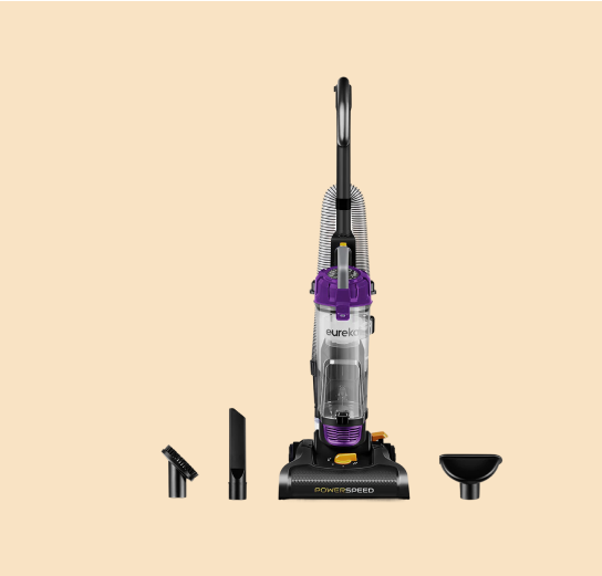 Eureka PowerSpeed Lightweight Upright Vacuum Cleaner for Carpet and Hard Floor, Powerful Bagless Upright Vacuum Cleaner for Home Pets, NEU181A, Blue