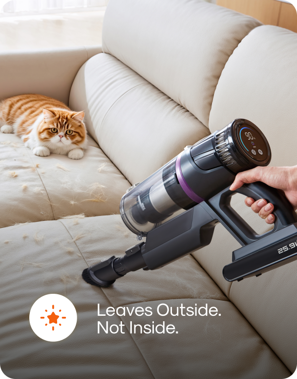 Leaves Outside. Not Inside.