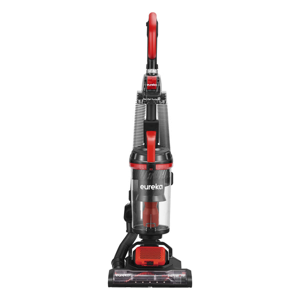 Max Swivel Bagless Corded Cyclone Filter Upright Vacuum for Multisurface in Red